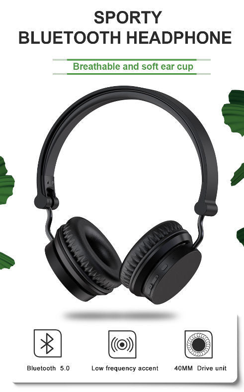 MTL4S Bluetooth headset Sporty Wireless Headphone On Ear Design Foldable & Portable Built-in MIC