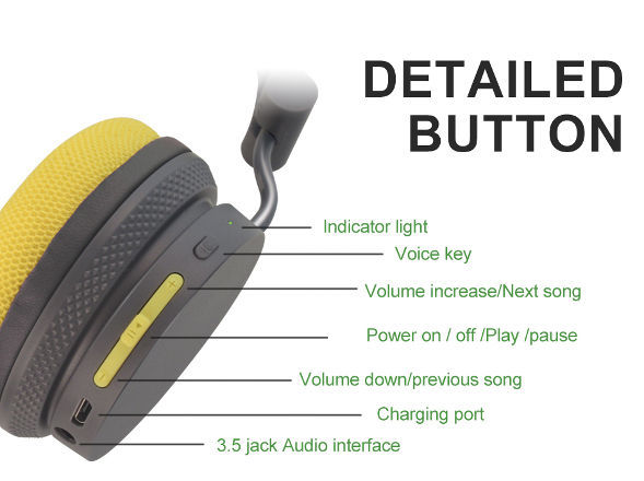 MTL4S Bluetooth headset Sporty Wireless Headphone On Ear Design Foldable & Portable Built-in MIC