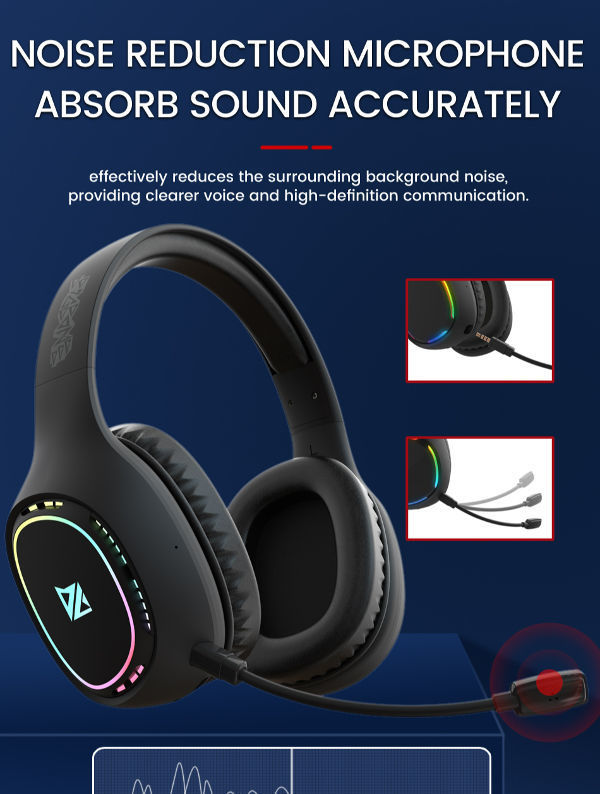 MTL15G Bluetooth Gaming Headset with Long Playtime and RGB Light