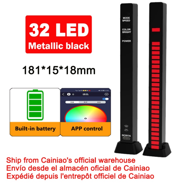 RGB Sound control LED light app control pickup voice activated