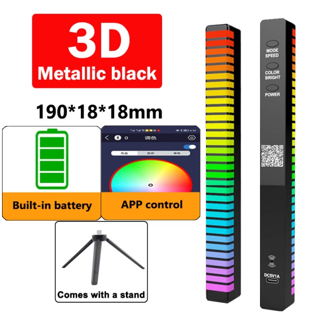 RGB Sound control LED light app control pickup voice activated