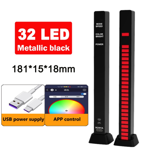RGB Sound control LED light app control pickup voice activated