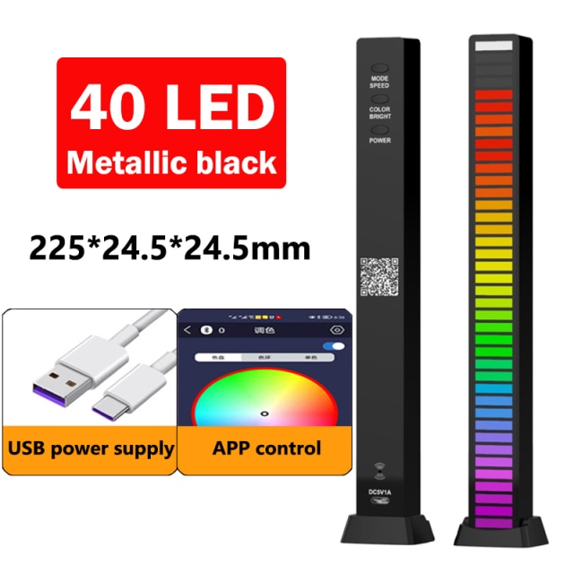 RGB Sound control LED light app control pickup voice activated