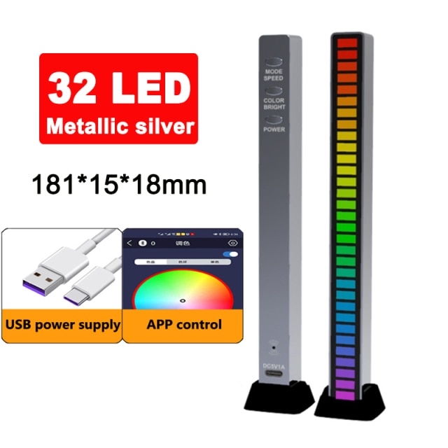 RGB Sound control LED light app control pickup voice activated