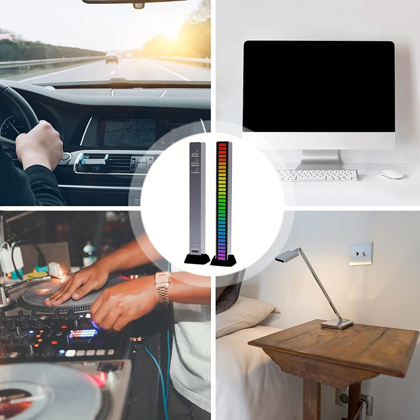 RGB Sound control LED light app control pickup voice activated