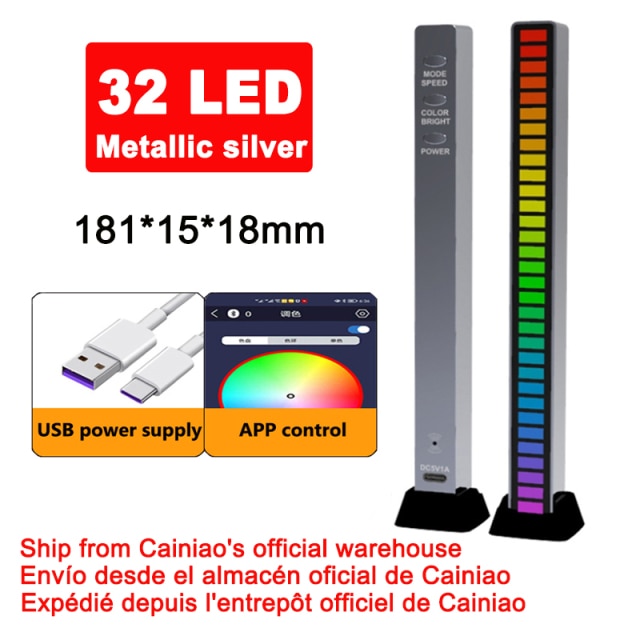 RGB Sound control LED light app control pickup voice activated