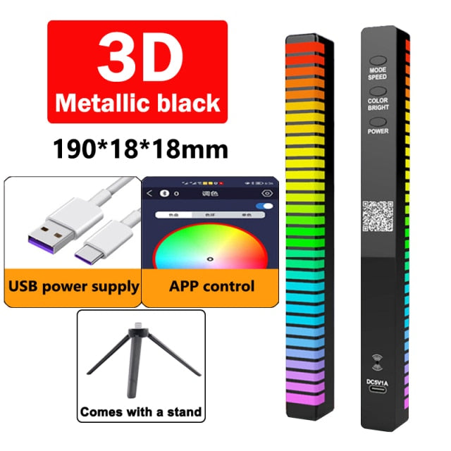 RGB Sound control LED light app control pickup voice activated