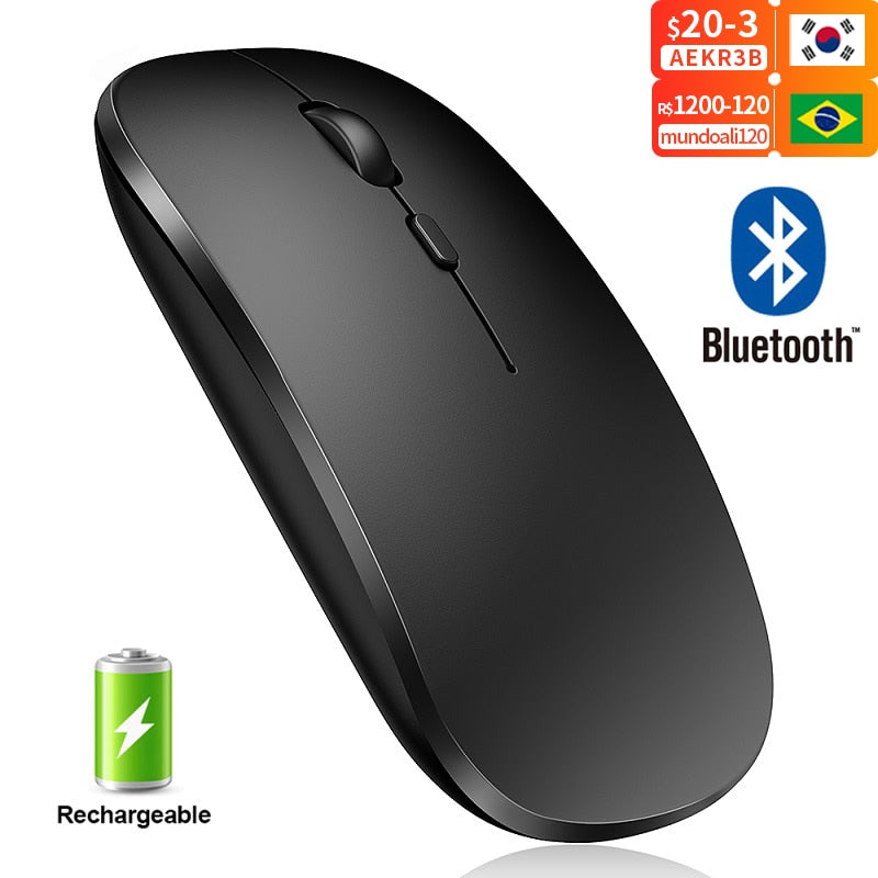 Wireless Mouse Computer Bluetooth Mouse Silent PC Mause Rechargeable Ergonomic Mouse 2.4Ghz USB Optical Mice For Laptop PC