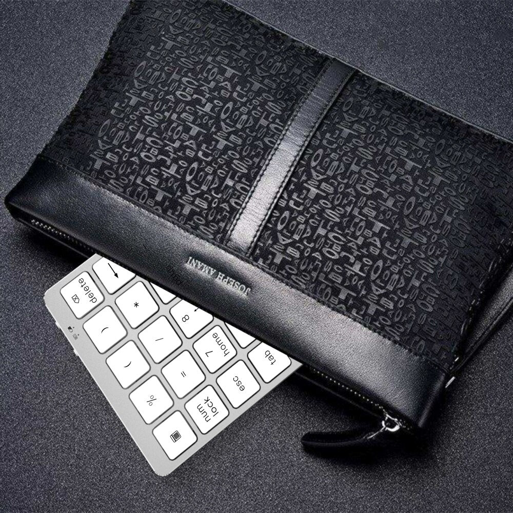 AVATTO Aluminum Alloy 28 Keys Bluetooth Wireless Numeric Keypad with USB HUB More Function Keys Mini Numpad for Accounting tasks