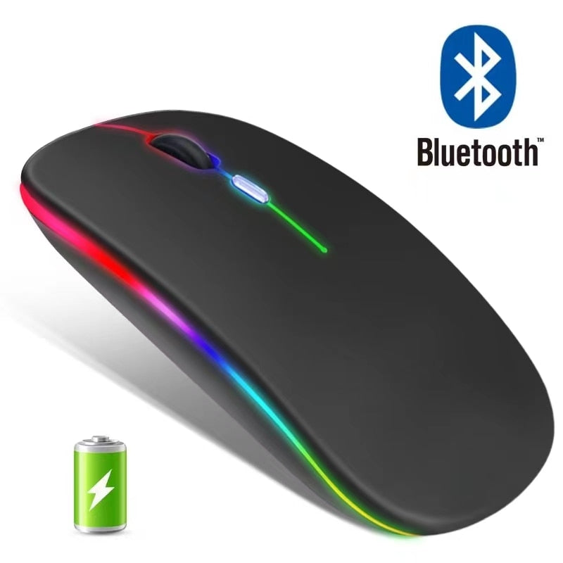 Wireless Mouse Computer Bluetooth Mouse Silent PC Mause Rechargeable  Ergonomic Mouse 2.4Ghz USB Optical Mice