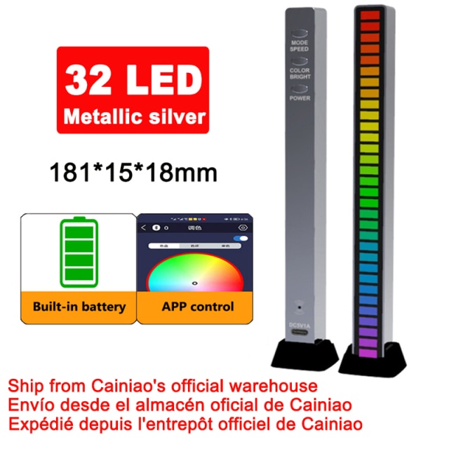 RGB Sound control LED light app control pickup voice activated