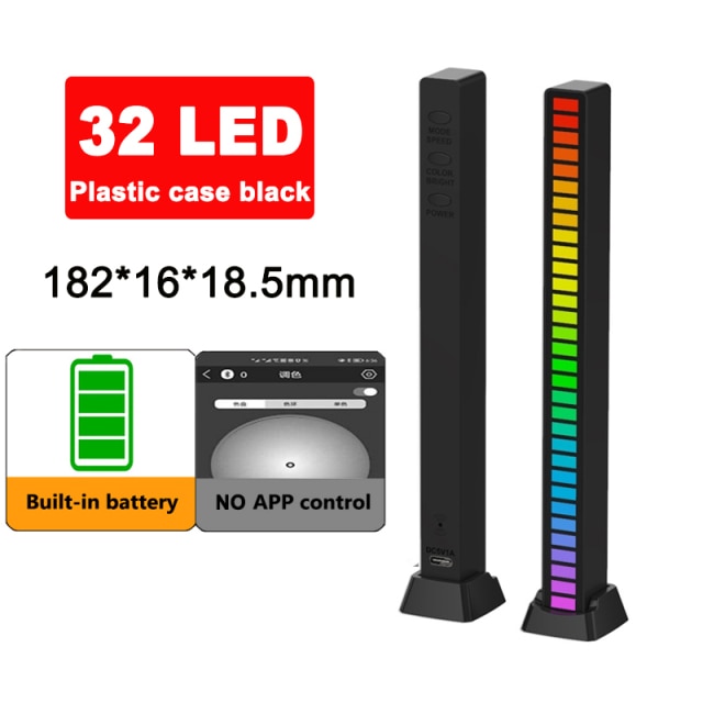 RGB Sound control LED light app control pickup voice activated