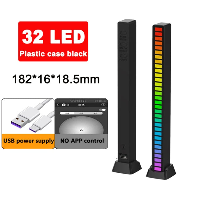 RGB Sound control LED light app control pickup voice activated