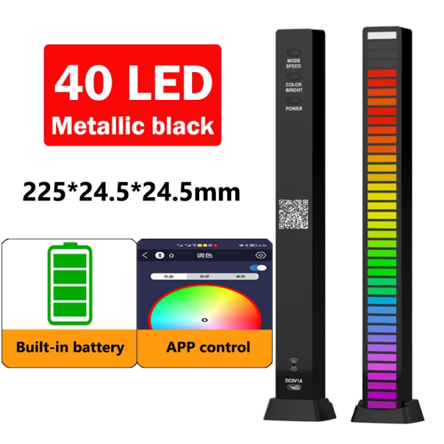 RGB Sound control LED light app control pickup voice activated