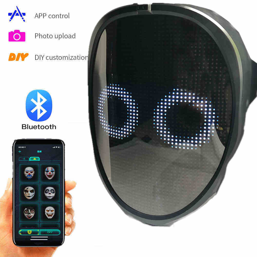Bluetooth RGB Light Up LED Mask