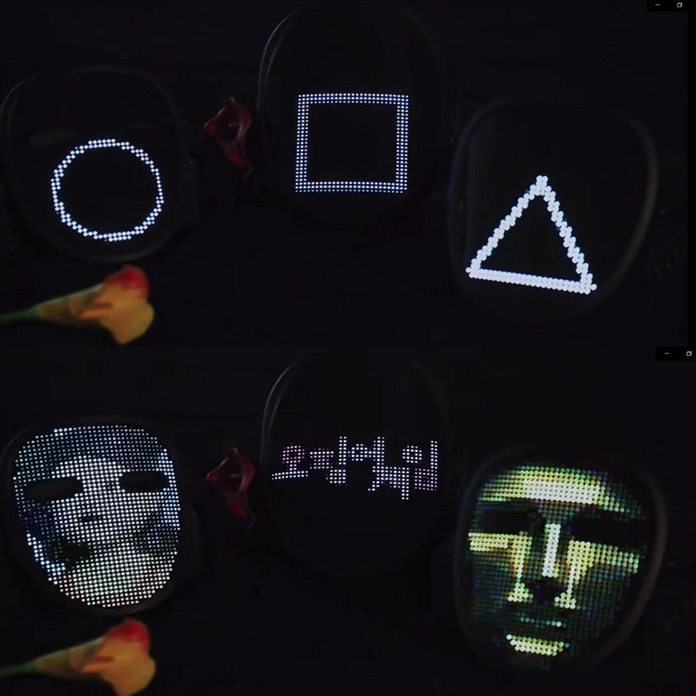Bluetooth RGB Light Up LED Mask